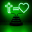 Kreuz = Herz aus Neonleuchten Kreuz = Herz aus Neonleuchten